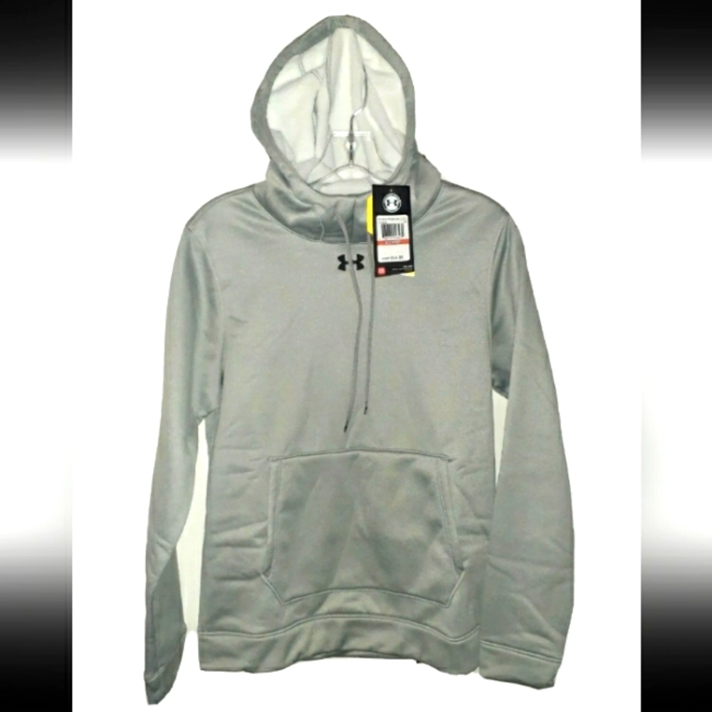 NOS Womens Sz XS Lt Gray Under Armour STORM Hoodie, Winterwear Pullover COLDGEAR